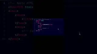 Basic HTML Structure #learnhtml5 #htmlsyntax  #htmltutorial #short #viralvideo #trending #shorts