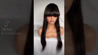 Fringe bangs Human hair wigs #humanhairwig #fringewig #shirts #bangsfringewig #wigs