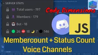 Members + Status Count Voice Channel | Discord.JS v13 Tutorial