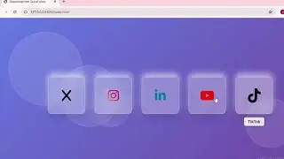 Animated Social media Icons With just HTML, CSS and JavaScript