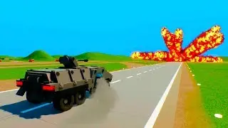 Lego Cars vs Explosive Lego A-Bomb | Brick Rigs