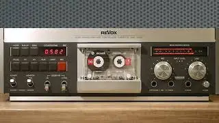 *VIDEO BACKGROUND* FREE TO USE: 28 min. Maxell Cassette  - playing in Revox B-710