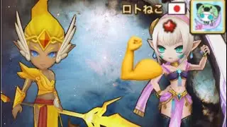 Bailey(Light Boomerang Warrior) & shimitae(Wind Sylph) in Summoners War World Alena