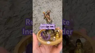 Hekate incense holder #resinart #resin #resinartist #witchart #witchyart #hekate #moons #fyp