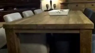 teakhout tafel 5 dik H, oud gerecyceld teakhout,gratis bezorgd, teak tafels