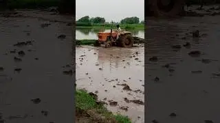 Tractor Tilling in Water | Rice Field Preparation for Paddy Planting