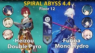Spiral Abyss Floor 12 (4.4) Heizou Double Pyro and Furina Mono Hydro + BUILD | Genshin Impact