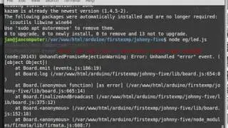 Arduino johny-five Linux Mint / Error: No such file or directory, cannot open ttyACM3