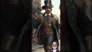 Asking AI to create Steampunk Man for each country #shorts #ai #steampunk
