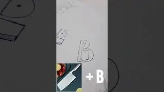 B + Knife Logo design ✏😎 #youtube #youtubeshorts #ytshorts #branding #logodesign #trendingshorts
