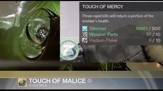 Activating Touch of Malice healing perk in the Crucible