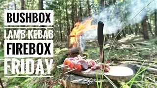 BUSHBOX COOKING - Bushbox Lamb Kebab (firebox friday) CAMPFIRE COOKING