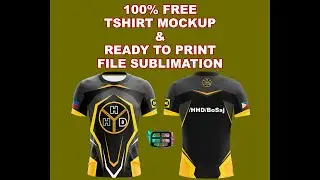 100% FREE TSHIRT MOCKUP AND READY TO PRINT FILE (E-SPORTS JERSEY)