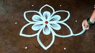 Mahashivratri simple flowers kolam|5*3 maasi madham special kolam| daily rangoli| super rangoli