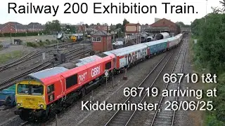 Railway 200 Inspiration Exhibition train arrives at the Severn Valley Railway Kidderminster 26/06/25