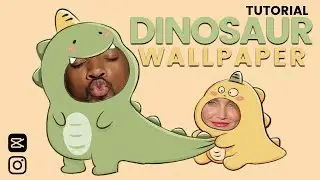 How to Edit Dinosaur Couple Wallpaper on CapCut (TikTok Trend) Dinosaur Wallpaper Edit Tutorial