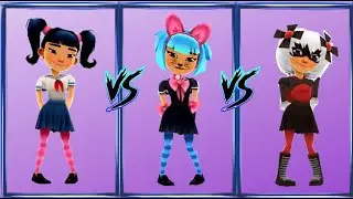 Subway Surfers Battle! Harumi Tokyo Surfer Vs  Harumi Meow vs Harumi Fury Copenhagen - Game Play