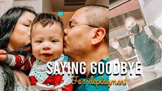 DEPLOYMENT DAY SAYING GOODBYE TO MY HUSBAND | AIR FORCE