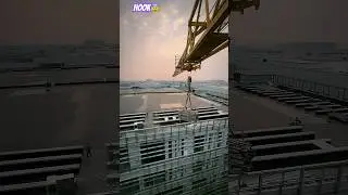 View from a crane tower over 50m high 😱 #constructionlife #automobile #cranelife