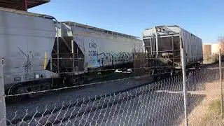 (Tribute to Matrix Nutrition) Union Pacific 1391 Delivers grain cars in 2019