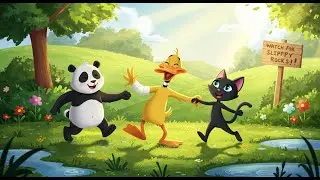 Playful Panda's Fun Adventures on a Rainy Day! ☔🐼