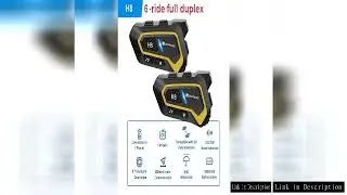 GEARELEC Motorcycle Intercom Helmet Bluetooth Headset 6 Riders 1500m FM Radio Music Sharing MOTO Com