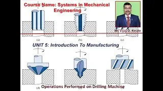 Operations Performed on Drilling Machine