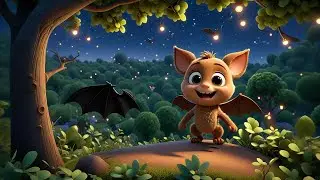 Four Baby Bats Go Up and Down | Animal Rhymes for Kids | Fun Counting Songs and Preschool Learning