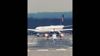 Airbus A340 vs Bombardier Q400 comparison #aviation #aviationdaily #airbus #bombardier #a340 #q400