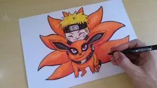 NARUTO e KURAMA CHIBI COMO DESENHAR passo a passo