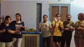 Immunity booster drink making by Girls Hostel, covid19 || Giloy juice distribution in hostel ||