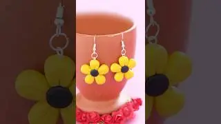 Want Beautiful Earrings? Make Them with Polymer Clay Now! #earringmaking #jewellerymaking