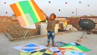 5 Years Old Boy Flying Kites On Rooftop | Patangbazi | Kite Fighting | Kites Vlog | Singh Sixteen