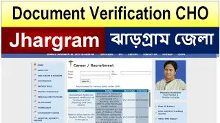jhargram cho document verification | cho document verification jhargram district