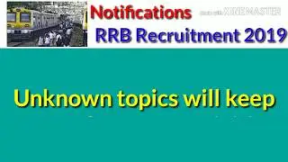 RRB 2019 Jobs Notification.