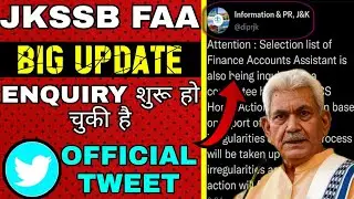 JKSSB FAA Scam latest update 2022 | Jkssb Faa enquiry update official