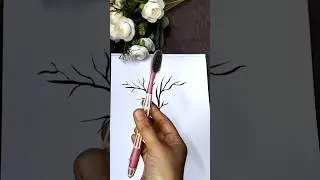How to paint a tree with toothbrush 🪥🪥|| easy painting