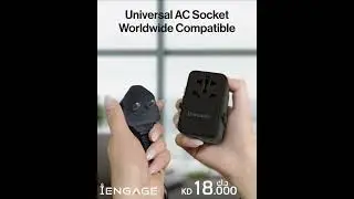 IENGAGE |100W Universal Travel Adaptor with Retractable Cable | ENGLISH