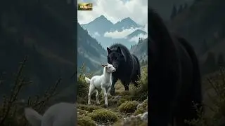 The wolf attack on goat🐐 #cartoon #blackcat #facts #attack #moralstories #toontue #dsvideos