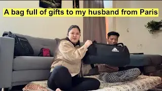 What I bought to my husband from Paris/ back to my place/ Ice skating ⛸️/ Paris vlog 6/ 
