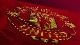 Motion Made - Manchester United Abstract waving flag loop animated background Royalty Free Footage