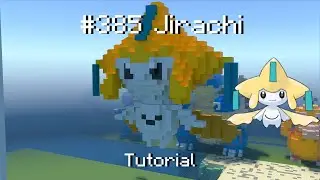 How to build a Pok&eacute;mon Jirachi statue in minecraft (Tutorial)