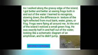 #PILGRIM AT TINKER CREEK# PART -2# ANNIE DILLARD# SIGNATURES