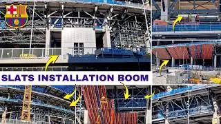 Camp Nou Construction Update: MASSIVE Slat Installation, Concrete Pouring & Compression Ring