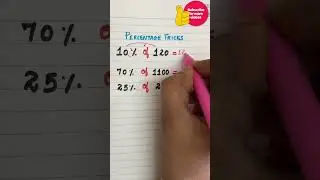 Easy Percentage tricks #shorts Math Tips and tricks #shortsmaths #maths #youtubeshorts