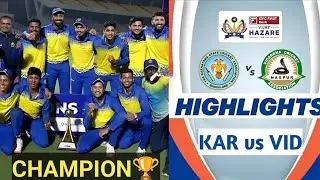 Vijay Hazare Trophy 2025 Highlights||vijay Hazare trophy highlights karnataka#cricket