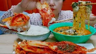 굴진짬뽕에 밥말아서 김치와 함께 후루룩~먹방 Oysters Jjamppong noodles and kimch eating show 😋 MUKBANG 