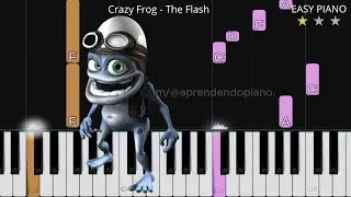 Crazy Frog - The Flash | EASY Piano Tutorial | APRENDENDO Piano |