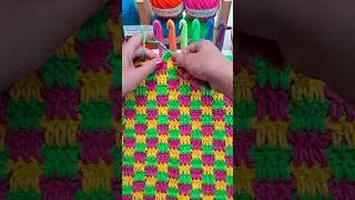 Crochet Plaid Pattern #shorts