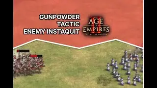 AOE 2022 - Gunpowder Tactic - Enemy InstaQuits - No Commentary